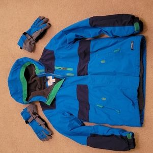 Lands End Squall Jacket size L 14-16, includes gloves!